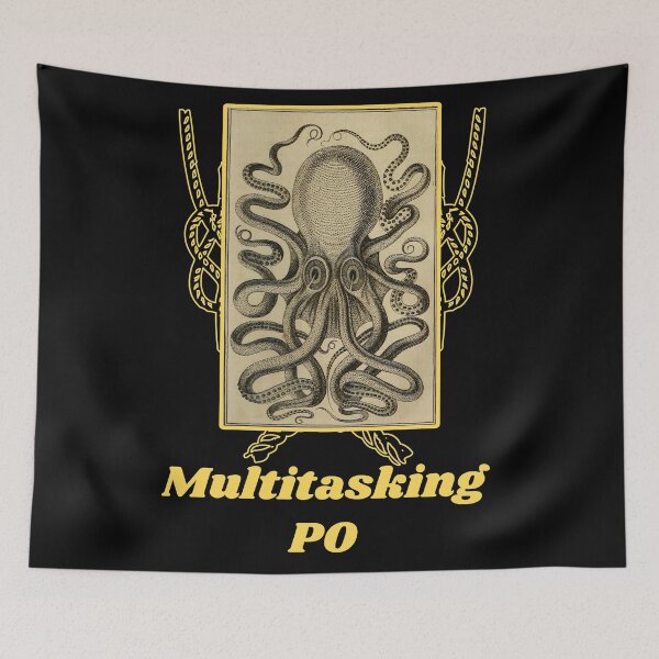 Item preview, 'Multitasking PO' Old Book Octopus Graphic - Funny Quotes Designs for T-shirts, stickers and other accessories designed and sold by Ridiculam Toga.