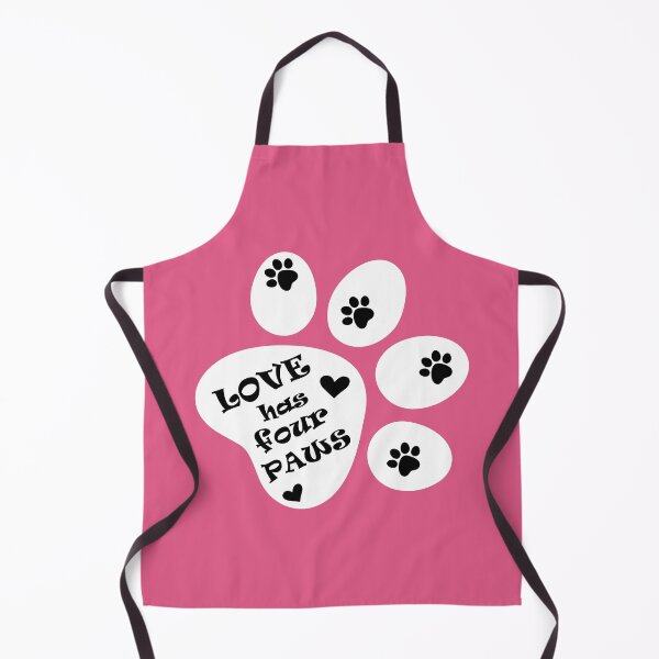 Item preview, Love has four paws - Text illustration on Pink designed and sold by pixelspantry.