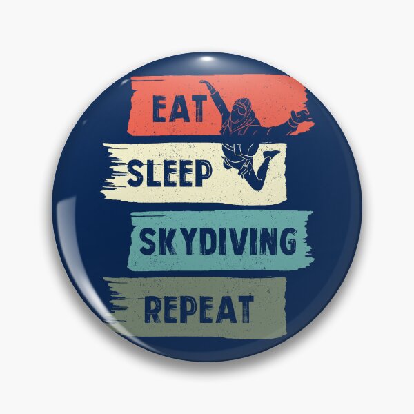 Item preview, Eat Sleep Skydiving Repeat - A skydiver with the slogan Eat Sleep Skydiving Repeat designed and sold by velisani.