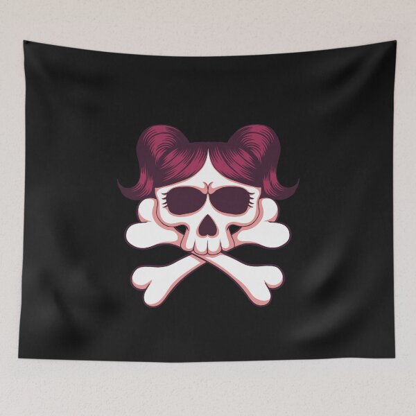 Item preview,  Funny Skull With Girl Crossbone For T shirt & stickers  designed and sold by Yassin  KM.