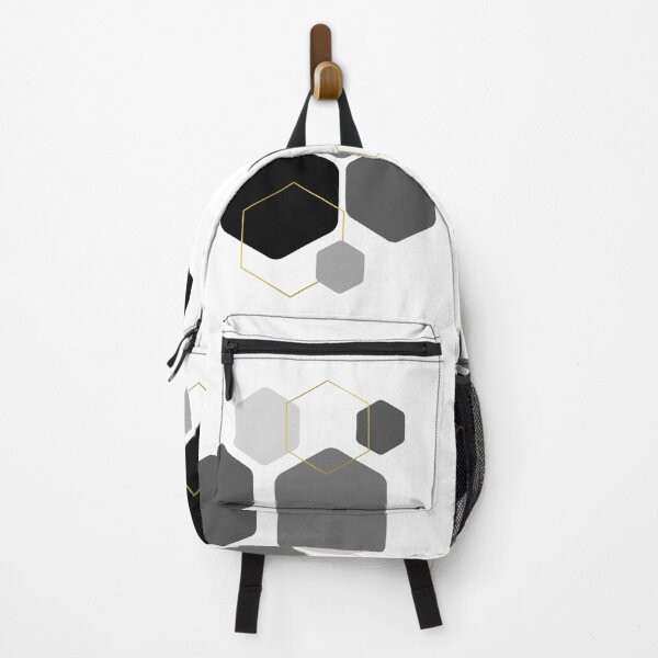 Item preview, Geometric Hexagons Grey and Gold designed and sold by JudithandJane.