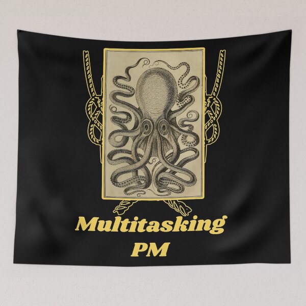 Item preview, 'Multitasking PM' Old Book Octopus Graphic - Funny Quotes Designs for T-shirts, stickers and other accessories designed and sold by Ridiculam Toga.
