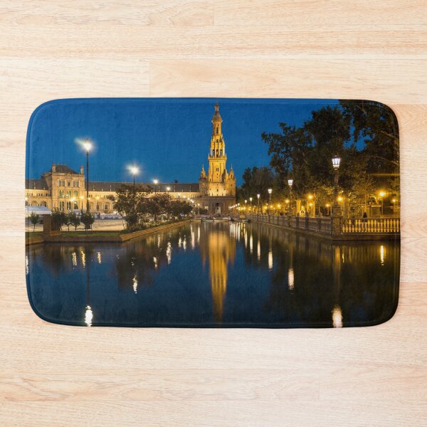 Item preview, Andalusian Night Magic - Soft Reflections at Plaza de Espana in Seville Spain designed and sold by Georgia Mizuleva.