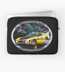 Muscle car doing a burnout in the streets Laptop Sleeve