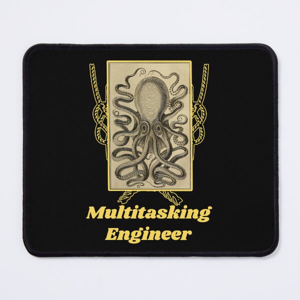 Item preview, 'Multitasking Engineer' Old Book Octopus Graphic - Funny Quotes Designs for T-shirts, stickers and other accessories designed and sold by Ridiculam Toga.
