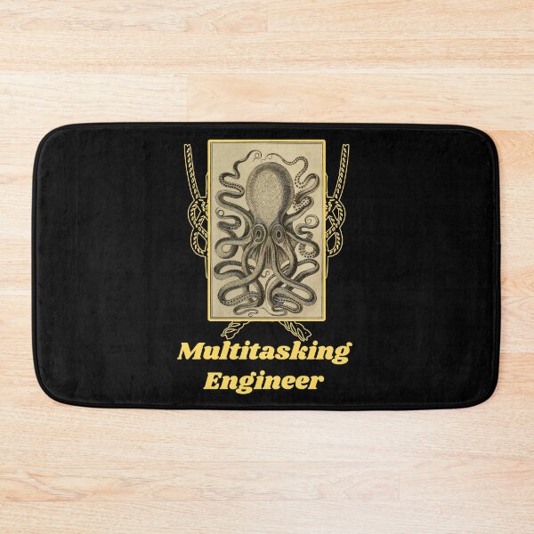 Item preview, 'Multitasking Engineer' Old Book Octopus Graphic - Funny Quotes Designs for T-shirts, stickers and other accessories designed and sold by Ridiculam Toga.