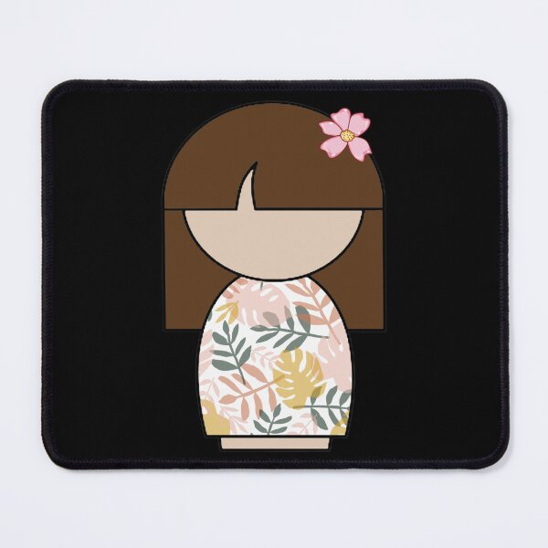 Item preview, Copy of Japanese Kokeshi Doll in Pink Floral Print designed and sold by BareNakedNutes.