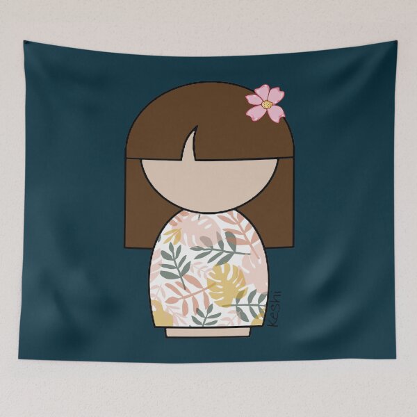 Item preview, Copy of Japanese Kokeshi Doll in Pink Floral Print  designed and sold by BareNakedNutes.