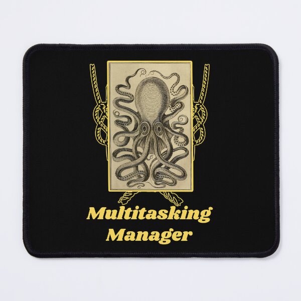 Item preview, 'Multitasking Manager' Old Book Octopus Graphic - Funny Quotes Designs for T-shirts, stickers and other accessories designed and sold by Ridiculam Toga.