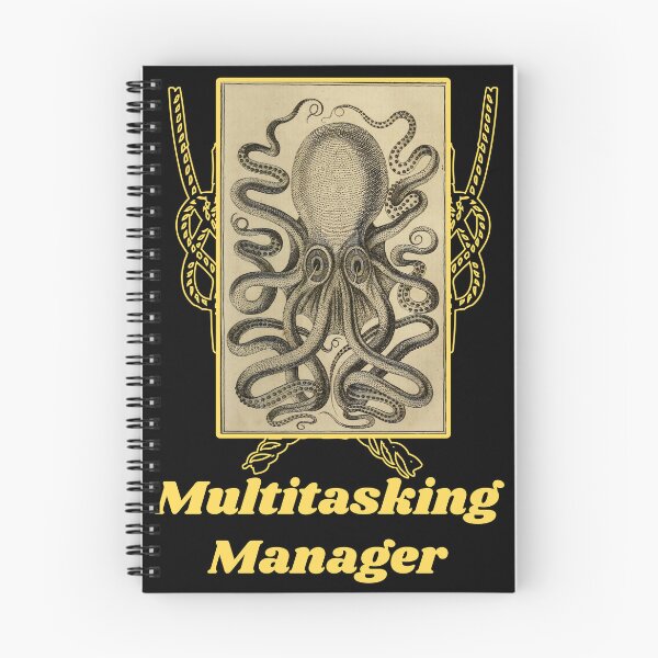 Item preview, 'Multitasking Manager' Old Book Octopus Graphic - Funny Quotes Designs for T-shirts, stickers and other accessories designed and sold by Ridiculam Toga.
