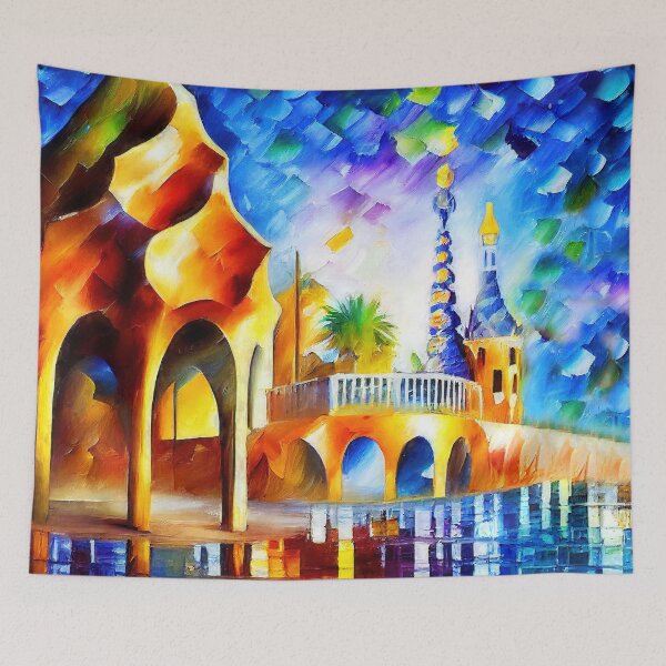 Item preview, Barcelona, Panorama from Parc Guell designed and sold by AM FineArtPrints.