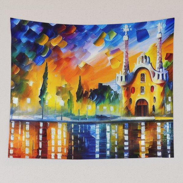 Item preview, Barcelona, Panorama from Parc Guell designed and sold by AM FineArtPrints.