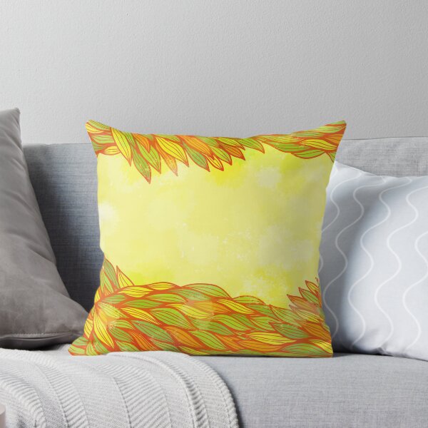 Item preview, Orange and green floral design designed and sold by Patternalized.