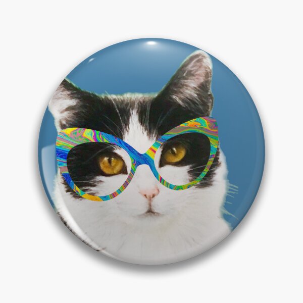 Item preview, Funny cat face with funky glasses designed and sold by NathBros.