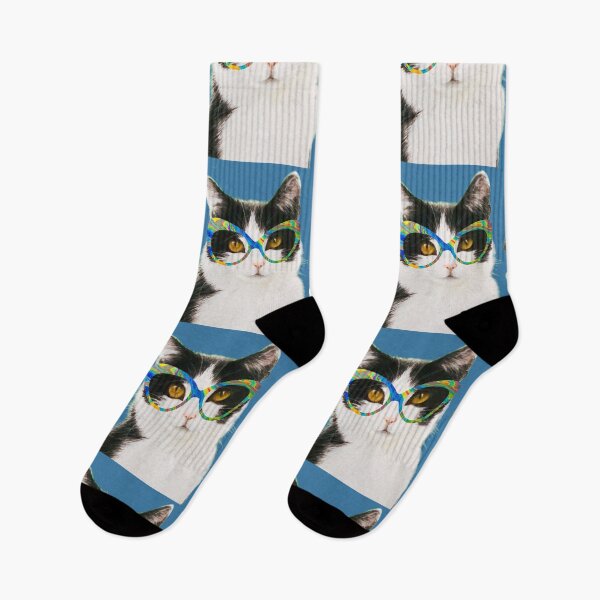 Item preview, Funny cat face with funky glasses designed and sold by NathBros.