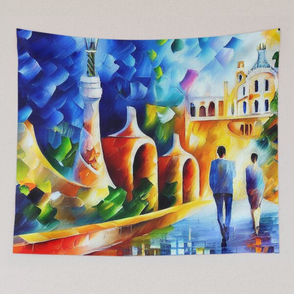 Item preview, Barcelona, Panorama from Parc Guell designed and sold by AM FineArtPrints.