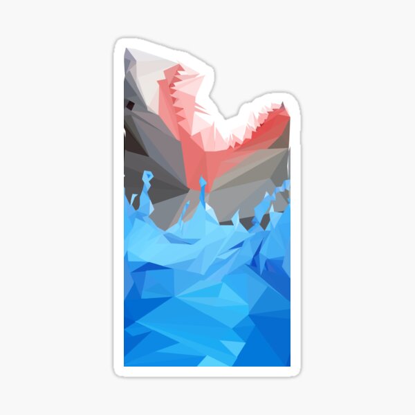 Low Poly Shark Sticker
