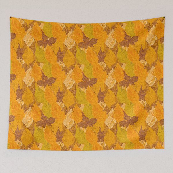 Item preview, Autumn doodle leaves khaki designed and sold by MiaMilky.
