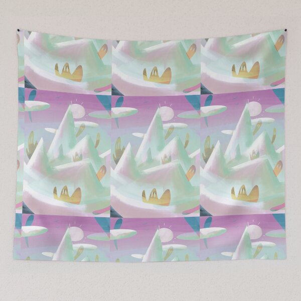Item preview, Sunrise pink mountain ghosts designed and sold by tostoini.