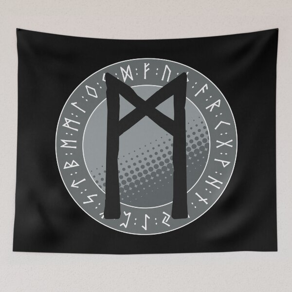 Item preview, Viking Runes and Runic Symbols - Mannaz (Mankind) designed and sold by iscaStudioArt.
