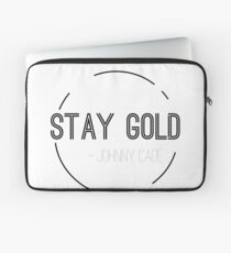Minimalist Stay Gold Laptop Sleeve