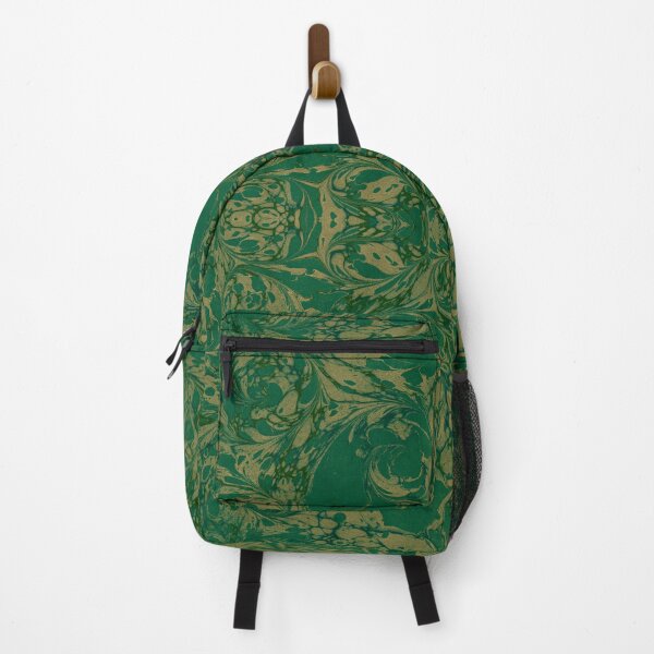 Item preview, Rococo late Baroque style marbled paper design in green and gold swirls  designed and sold by Jessica Goulty.