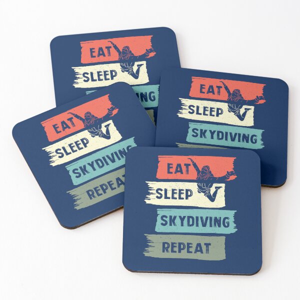 Item preview, Eat Sleep Skydiving Repeat - A skydiver with the slogan Eat Sleep Skydiving Repeat designed and sold by velisani.