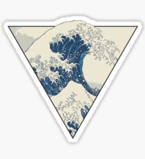 Die große Welle vor Kanagawa-Geometrie Sticker