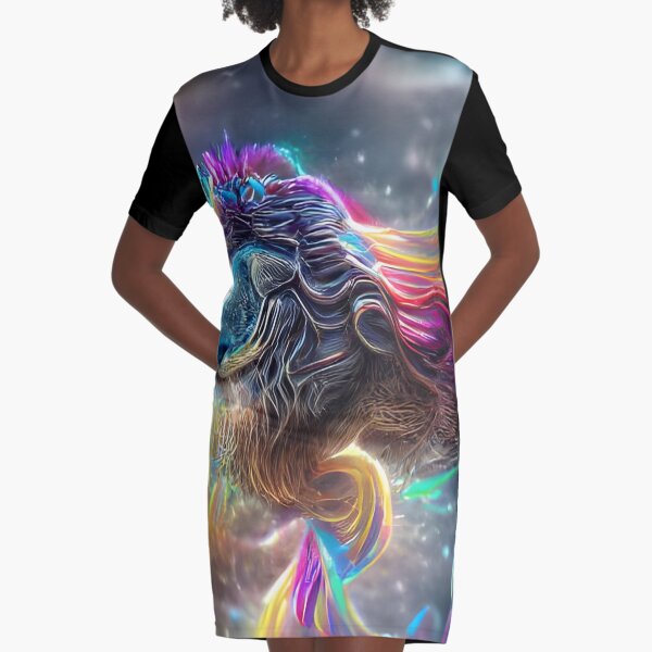 Item preview, Majestic Lion Watching Over The Cosmos  designed and sold by nocturnAIArt.