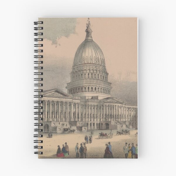 Item preview, Vintage US Capitol Building Illustration (1872) designed and sold by BravuraMedia.