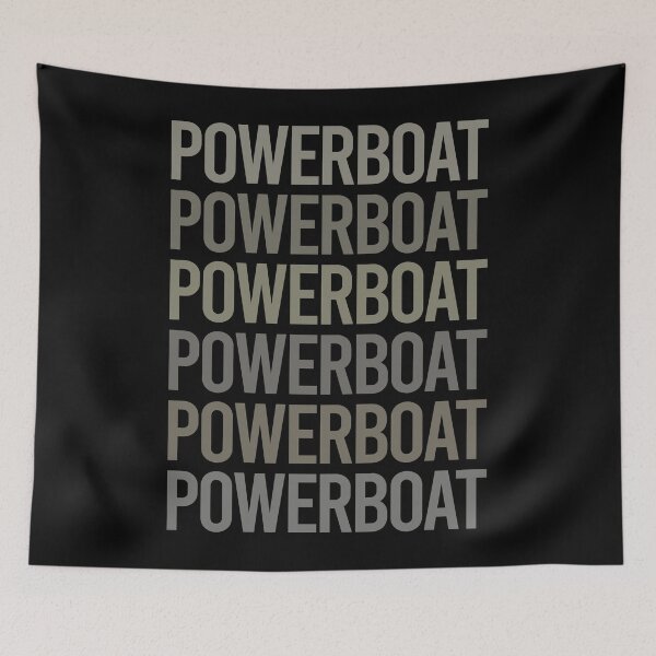 Item preview, Gray Text Art Powerboat Powerboats designed and sold by TartSpiderWeb.