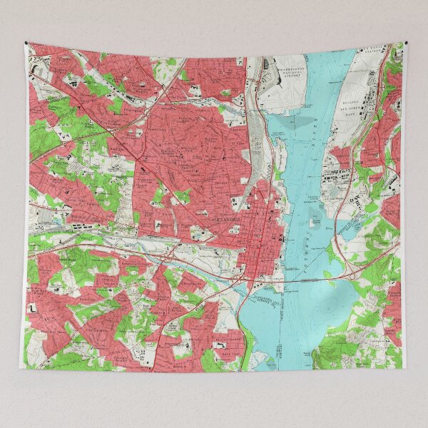Item preview, Vintage Map of Alexandria Virginia (1965)  designed and sold by BravuraMedia.