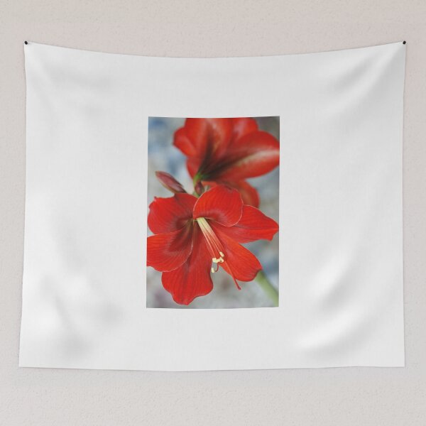 Item preview, Red lilies on light background designed and sold by olena2552.