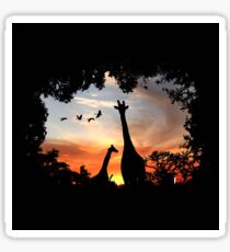 Wild African Sunset Sticker