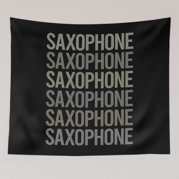 Item preview, Gray Text Art Saxophone designed and sold by TartSpiderWeb.