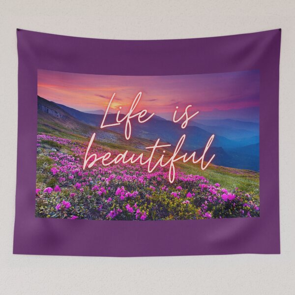Item preview, Life Is Beautiful, Positive Quotes designed and sold by NUKMARKUS.