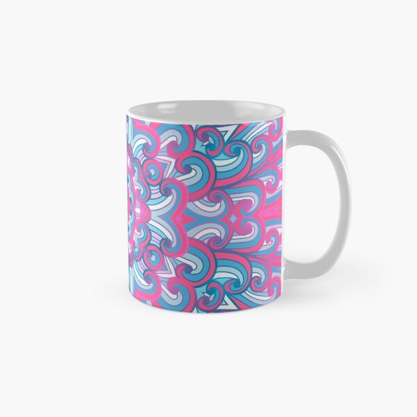 Item preview, Hand drawn ethnic pink and blue ornament designed and sold by Patternalized.