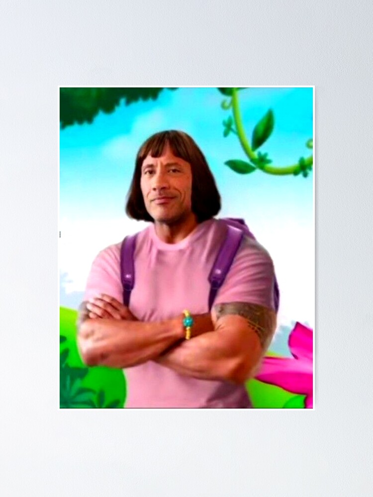 The Rock as Dora the explorer  Really funny joke, Super funny