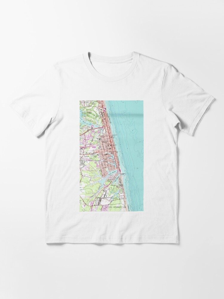 "Vintage Map of Virginia Beach (1965)" Tshirt for Sale by BravuraMedia