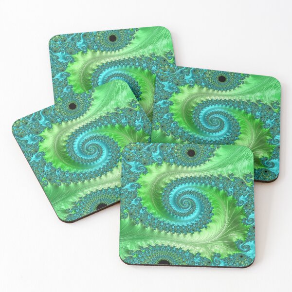 Item preview, Feathery Flow Green Geometric Art  designed and sold by Jillianamatt.