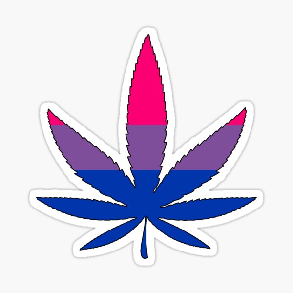Weed - Bisexual Pride Flag Sticker