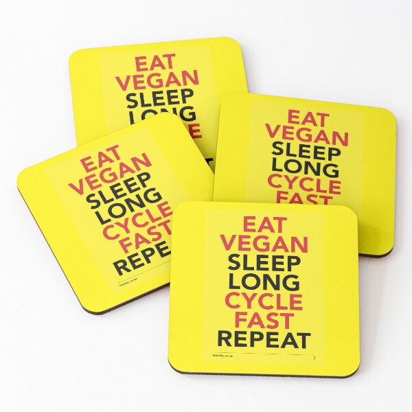 Item preview, Eat vegan, sleep long, cycle fast, repeat designed and sold by Nanika-akimoto.