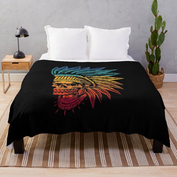 Item preview, Colorful Rainbow Vintage Indian Skull With Headdress T shirt & Stickers designed and sold by Yassin KM.