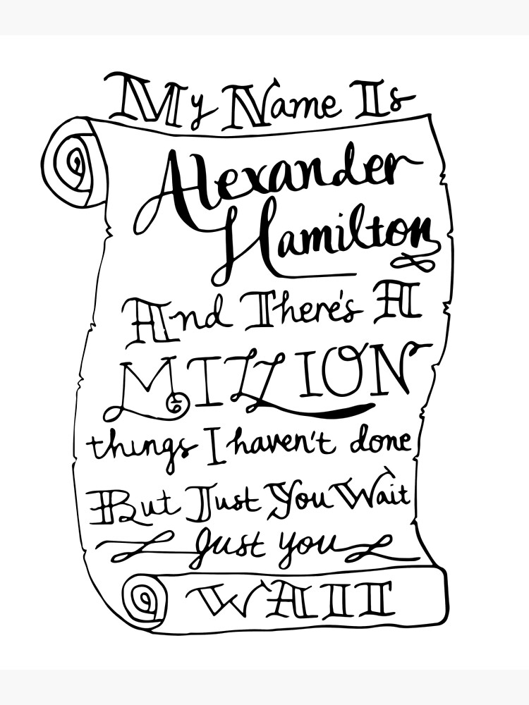 My Name is Alexander Hamilton  Musical Notes Beach Towel by