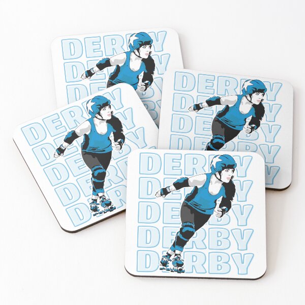 Item preview, Roller Derby Girl - Derby Background - Blue - Roller Derby designed and sold by Design Raptor.