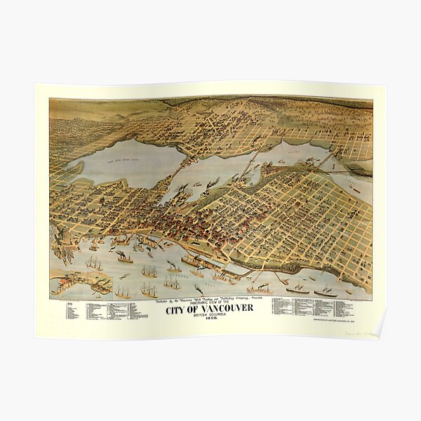 Bird/'s Eye View of Cumberland MD 1906 Vintage Map Poster 11 x 17/" Reprint