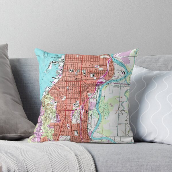 Item preview, Vintage Map of Everett Washington (1953)  designed and sold by BravuraMedia.