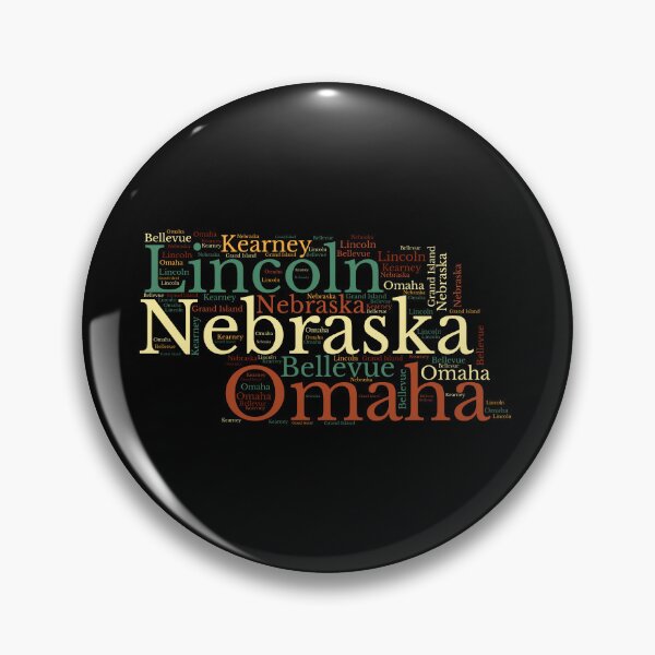 Item preview, Nebraska Map and Cities designed and sold by labatchino10.