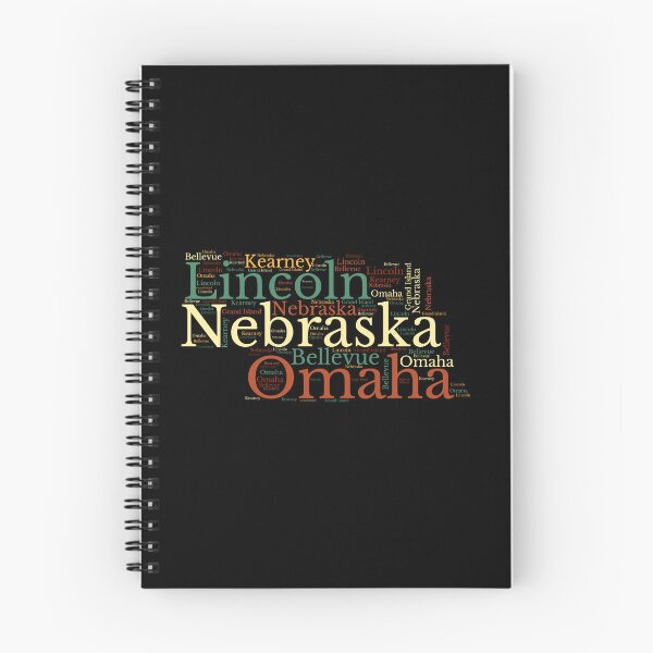 Item preview, Nebraska Map and Cities designed and sold by labatchino10.