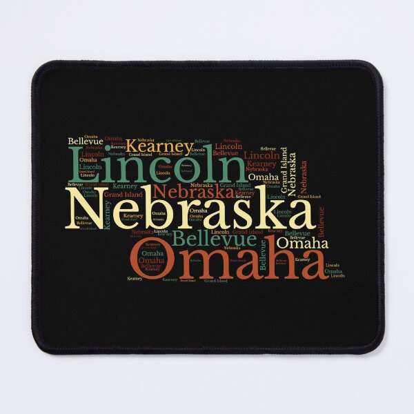 Item preview, Nebraska Map and Cities designed and sold by labatchino10.